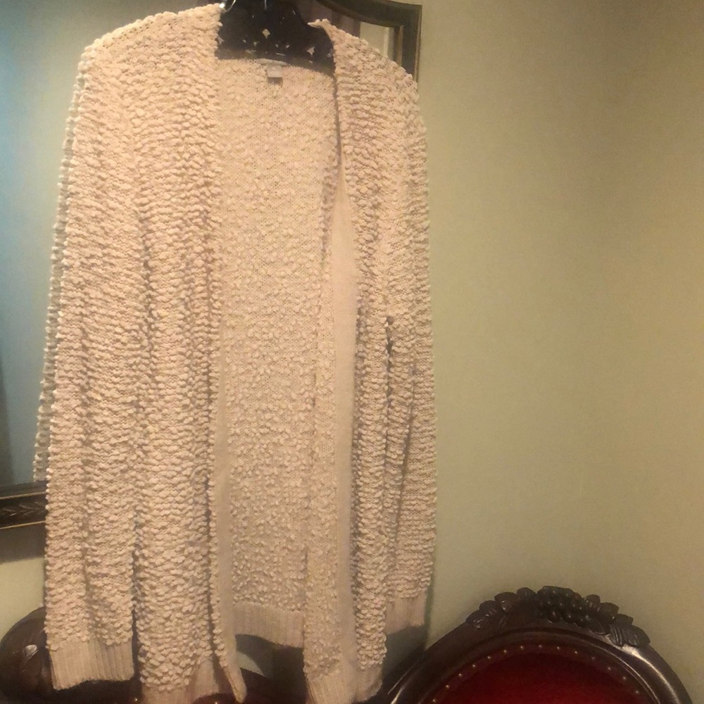 Falls Creek Cream Textured Cardigan